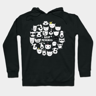 best friends dog and cat Hoodie